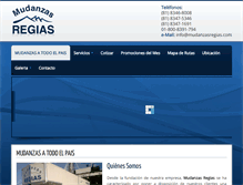 Tablet Screenshot of mudanzasregias.com